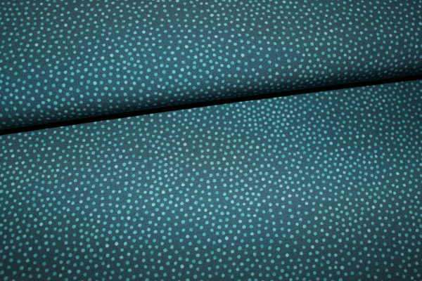 Baumwolle Emilie unregelmäßige Tupfen dunkles petrol (10 cm)